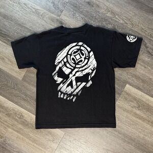 Maui Built Men's Hawaiian Tribal Warrior Skull Fish Hook  Tshirt Tee Youth XL